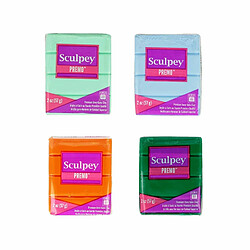Sculpey Kit 4 pâtes polymères pailletées