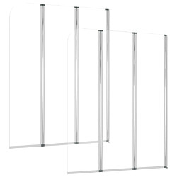 vidaXL Enclos de Bain 2pcs 104x130cm - Transparent