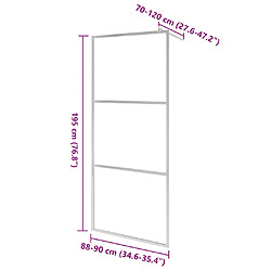 vidaXL Paroi de douche à l'italienne - Transparente 90x195 cm pas cher