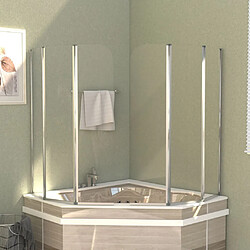 vidaXL Enclos de Bain 2pcs 104x130cm - Transparent