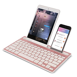 Clavier sans fil pour iPad et PC - Rose