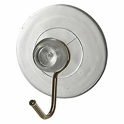 Crochet ventouse plastique transparent lot de 10