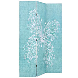 Helloshop26 Paravent Papillon Bleu