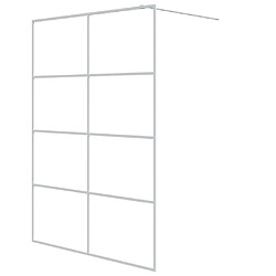 vidaXL Paroi de douche blanc 140x195 cm - Verre ESG