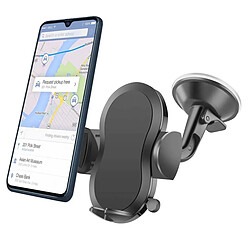 BigBen Support voiture pare-brise Support voiture - Ventouse et grille - Rotation 360° - Antidérapant - Noir