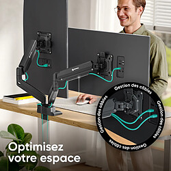 ONKRON Bras Ecran PC 2 Ecran pour Deux 13 - 32 ,10 kg, VESA 75x75 & VESA 100x100,G160-B pas cher