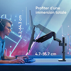 Acheter ONKRON Bras Articulé Écran PC pour 13 - 34 Pouces Ecran, 12 kg,VESA 75x75 & 100x100,G75-B