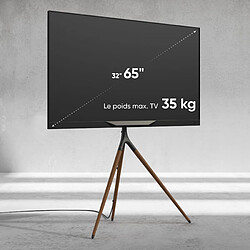 Avis ONKRON Trepied TV Bois Intérieur pour 32 - 65 , 35 kg,VESA 100x100 - 400x400,TS1220-B