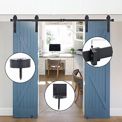 2.44M/8FT Quincaillerie Kit de Rail Double Porte (Générique)