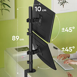ONKRON Pied Ecran PC Double Ecran 13 - 34 Pouces, 8 kg,VESA 75x75 & 100x100,D208E-B pas cher