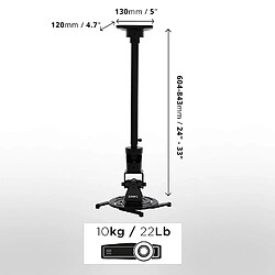 Duronic support vidéoprojecteur mural PB02XL