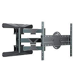 Gembird WM-80STR-01 Support mural TV - Noir - Pour écran 40" à 80" - VESA 600x400 - Charge max 50 kg