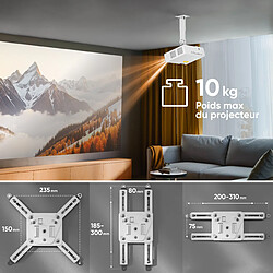 Onkron Support vidéoprojecteur plafond/mur K3A-W - Blanc