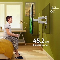 Acheter ONKRON Support Mural TV Blanc pour 37" - 70" TV, 36,4 kg,VESA 100x100 - 400x400,M5-W