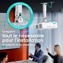Onkron Support vidéoprojecteur plafond/mur K3A-W - Blanc pas cher