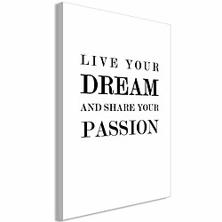 Paris Prix Live Your Dream Tableau imprimé - Rectangulaire - 60x90 cm - Protection UV - Bois de pin