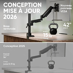 Avis ONKRON Bras Articulé Écran PC de 17 - 42, 2-15 kg, VESA 75x75 & VESA 100x100, G70-B