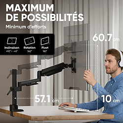 ONKRON Bras Articulé Écran PC de 17 - 42, 2-15 kg, VESA 75x75 & VESA 100x100, G70-B pas cher