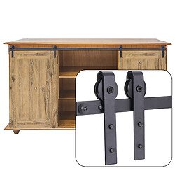 Kit quincaillerie porte coulissante double pour armoire - 2 m