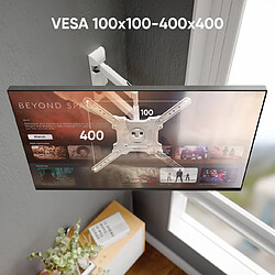 Acheter ONKRON Support Mural TV Blanc pour 32 - 65 TV & Ecran,35 kg,VESA 100x100-400x400,M4-W