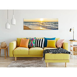 Paris Prix Tableau Calm Waves Narrow Golden 40 x 120 cm