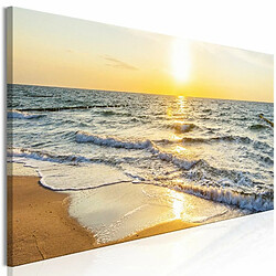Paris Prix Tableau Calm Waves Narrow Golden 40 x 120 cm