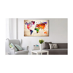 Artgeist Colourful Universe Cork Map - Tableau en Liège 120 x 80 cm