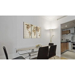 Paris Prix Tableau Carte du Monde Carrés - 60x120 cm