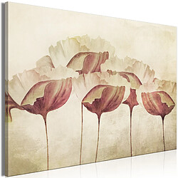 Decoshop26 Fleurs en beige 90x60 cm