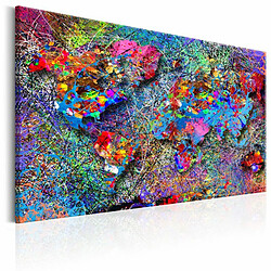 Paris Prix Tableau Map: Jackson Pollock Inspiration 80x120 cm