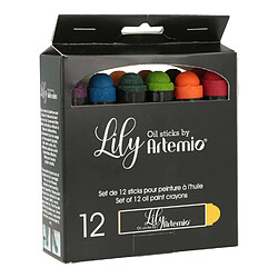 Artemio Crayons Peinture à l'Huile Couleurs Primaires 12 Pièces