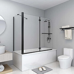 vidaXL Cabine de douche pliante Noir - 120x68x130 cm