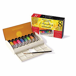 Raphael Boîte de Voyage Aquarelle - 8 Tubes 10 ml