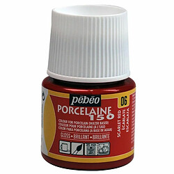 Pébéo Peinture à l'eau brillante pour porcelaine - Rouge écarlate