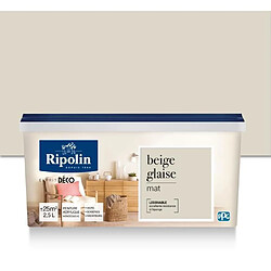 RIPOLIN Peinture murale toutes pièces - Beige glais Mat - 2,5 L