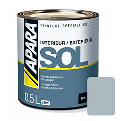 APARA Peinture sol satin - 0.5L - Souris Peinture sol - Finition satinée - Résiste au passage des véhicules - 0.5 litre