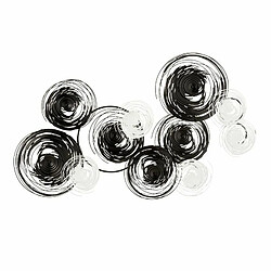 Paris Prix Décoration Murale Cercles Métal - Noir et Blanc