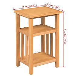 VidaXL Table d'appoint - Chêne massif pas cher