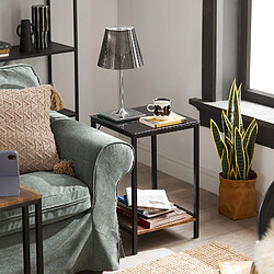 SoBuy Tables Basses Gigognes - Bois et Verre Trempé