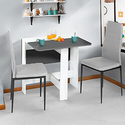 Idmarket market Table pliable EDI - Blanc/Gris