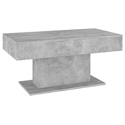 Vidaxl Table basse - Gris béton - Bois d'ingénierie - 96 x 50 x 45 cm