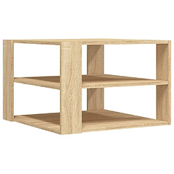 vidaXL Table basse chêne sonoma 59,5x59,5x40 cm bois d'ingénierie