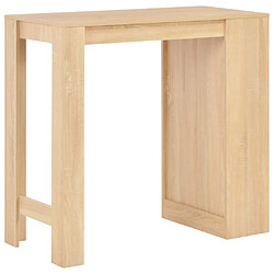 Avis Helloshop26 Table haute mange-debout - Chêne