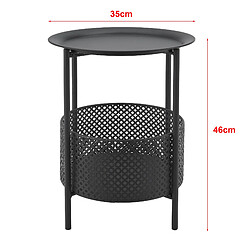 Avis En.casa Table d'appoint ronde - Noir