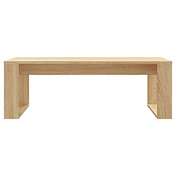 Avis vidaXL Table basse chêne sonoma 102x50x35 cm bois d'ingénierie