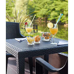 Alter Table de jardin carrée - Anthracite pas cher