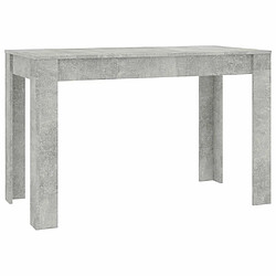 vidaXL Table à Manger Gris Béton 120x60x76 cm