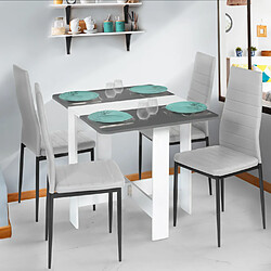 Idmarket market Table pliable EDI - Blanc/Gris pas cher