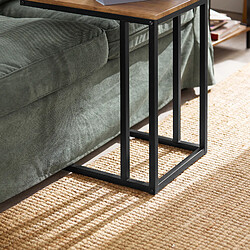 SoBuy Tables Basses Gigognes - Bois et Verre Trempé pas cher