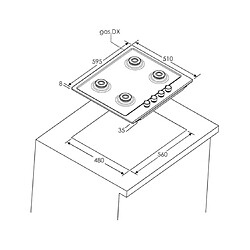 Rosieres RHG6D5WC5X - Inox